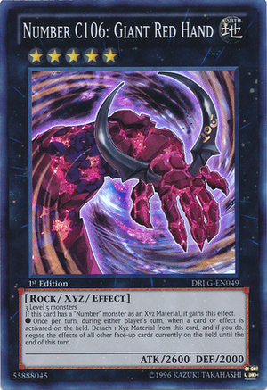 nummer-c106-riesige-rote-hand-yu-gi-oh Nummer C106: Riesige rote Hand - Yu-Gi-Oh!