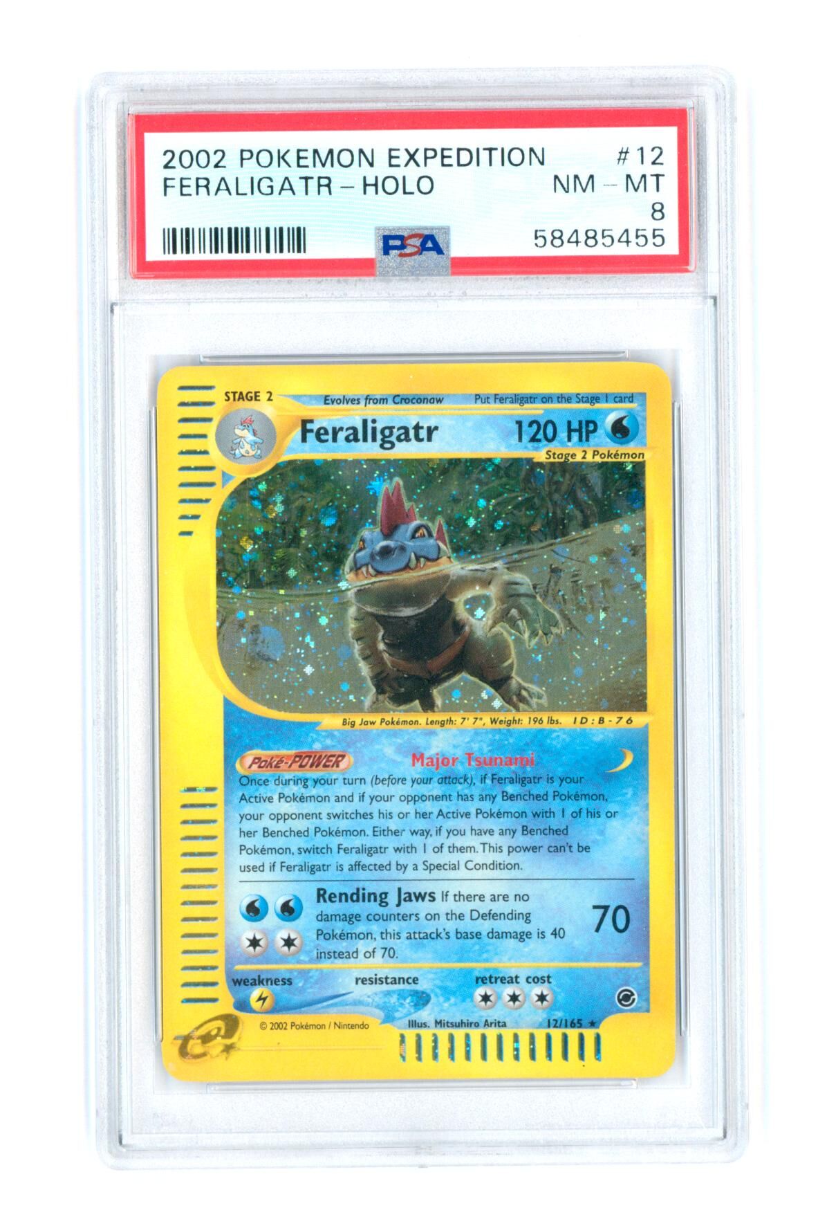 Feraligatr 12/165 - Holo - Pokemon Expedition - 2002 - PSA 8 NM-MT - Pokémon Feraligatr 12/165 - Holo - Pokemon Expedition - 2002 - PSA 8 NM-MT - Pokémon