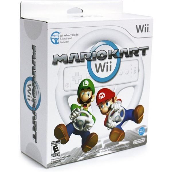 mario-kart-wii-mit-wheel Mario Kart Wii mit Wheel - Nintendo Wii