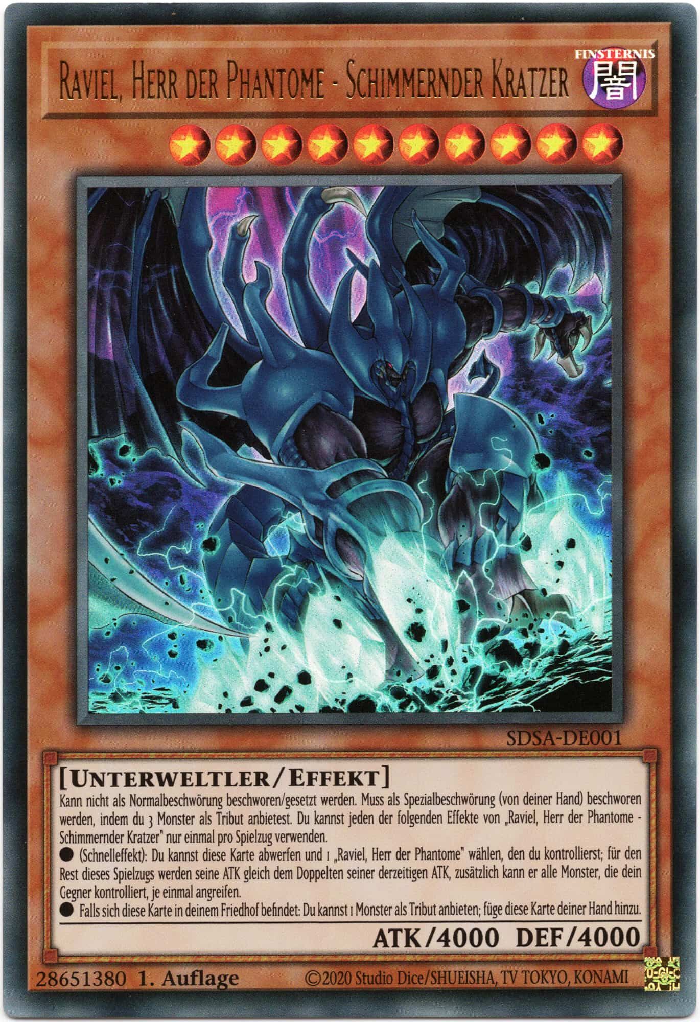 raviel-herr-der-phantome-schimmernder-kratzer-sdsa-de001-super-rare-1-auflage-near-mint-min Raviel, Herr der Phantome - Schimmernder Kratzer - SDSA-DE001 - Ultra Rare - 1. Auflage - Near Mint