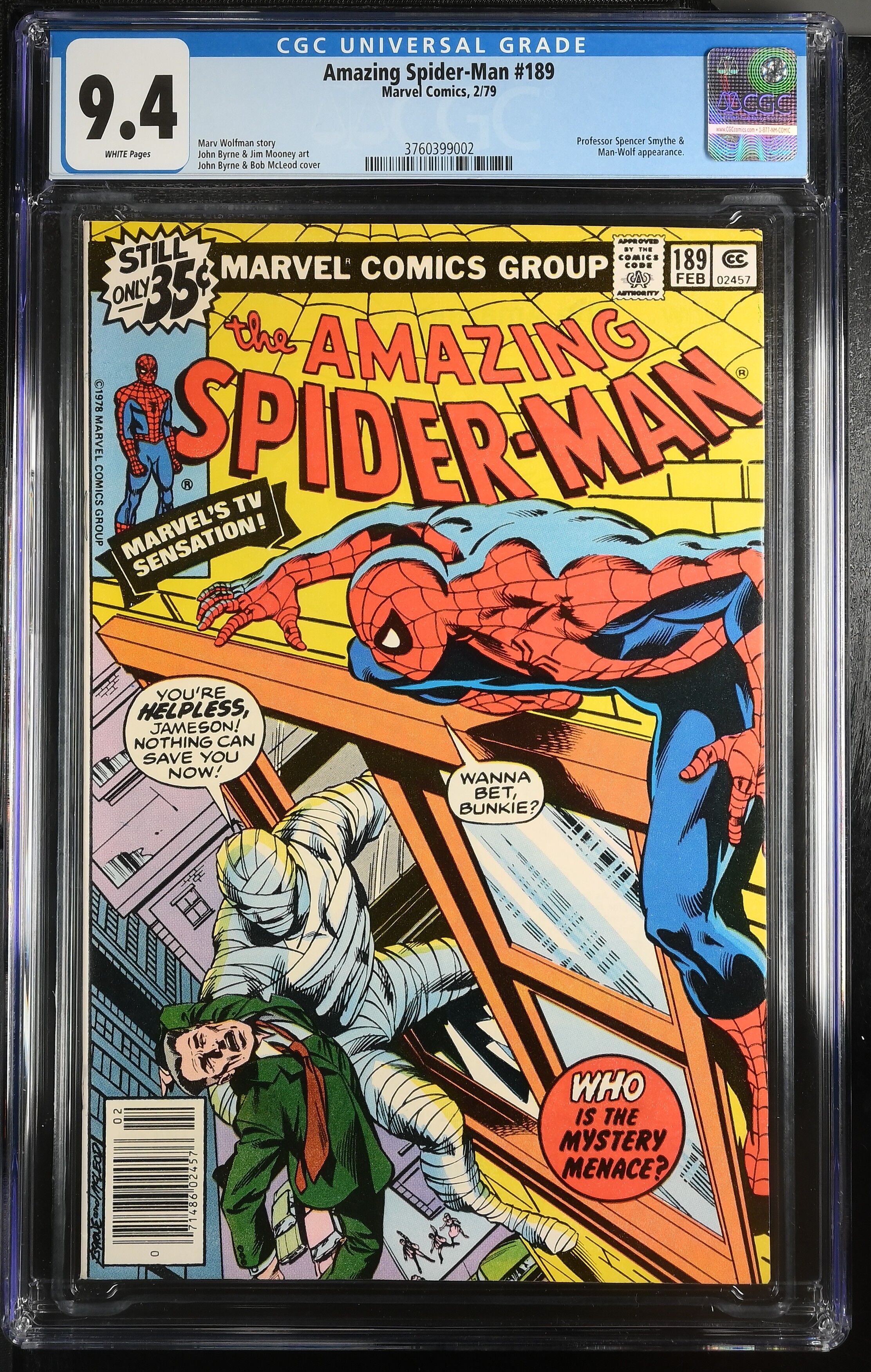 Amazing Spider-Man #189 CGC 9.4 Amazing Spider-Man #189 CGC 9.4