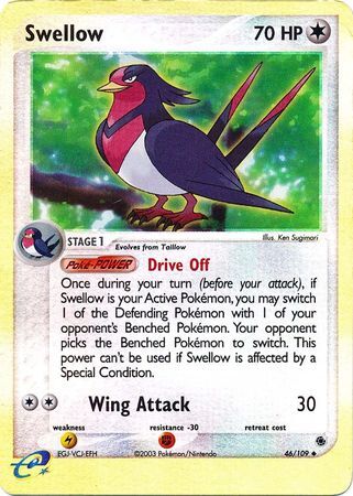 Swellow - 46/109 - Reverse Holo - EN Swellow - 46/109 - Reverse Holo - EN