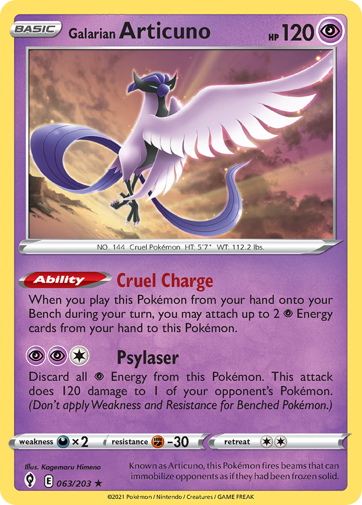 Galarian Articuno - 063/203 - EN Galarian Articuno - 063/203 - EN