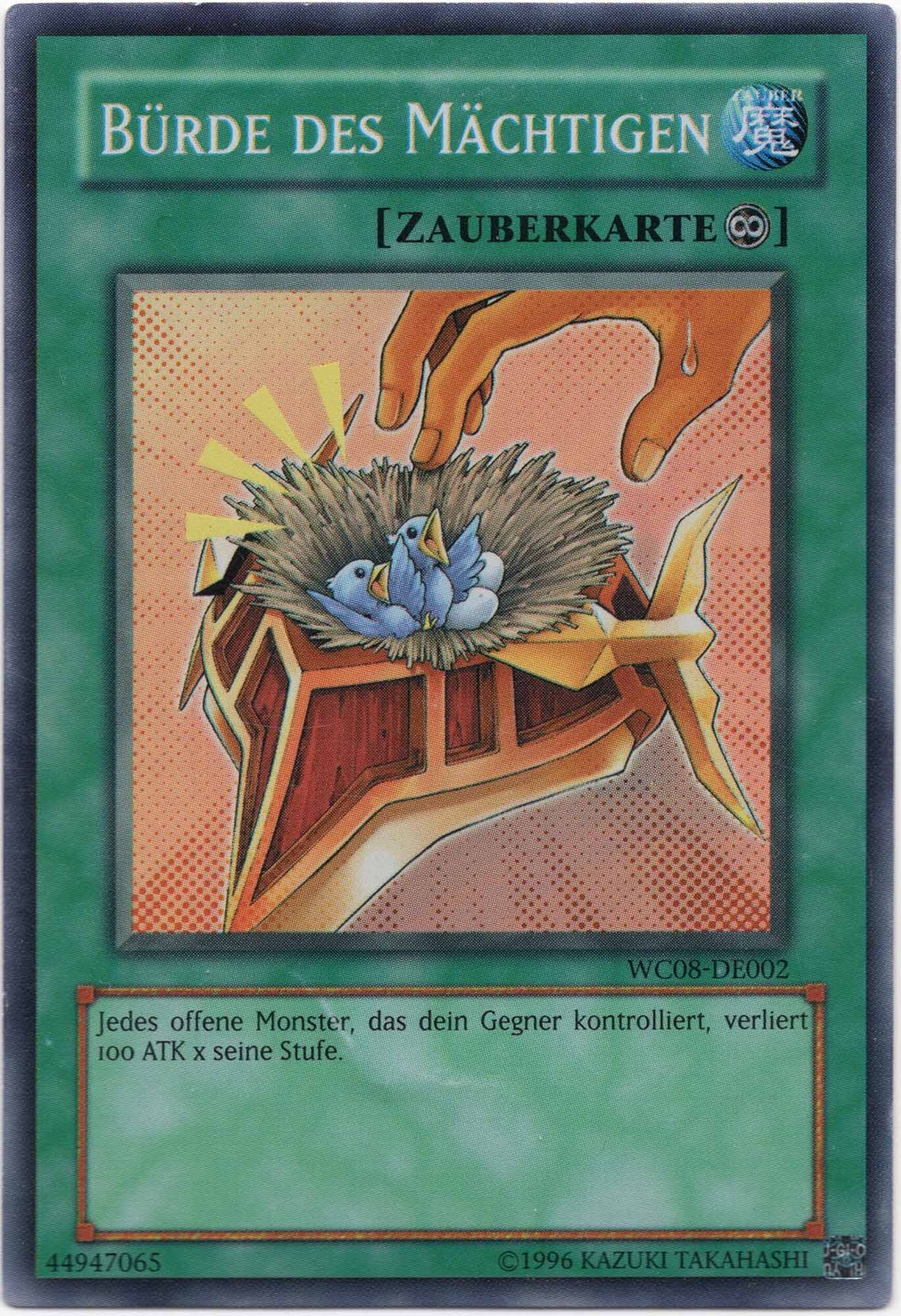 b-rde-des-m-chtigen-wc08-de002-super-rare-moderately-played Bürde des Mächtigen - WC08-DE002 - Super Rare (Moderately Played)