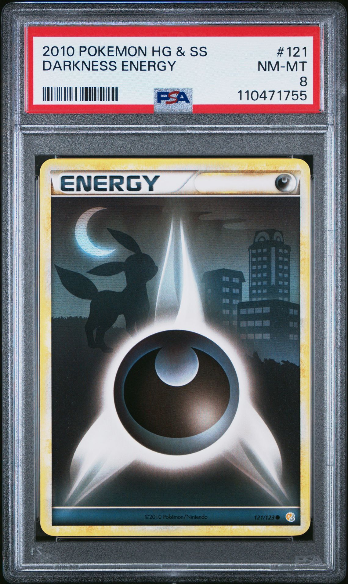 2010 POKEMON HEARTGOLD & SOULSILVER 121 DARKNESS ENERGY - PSA 8 NM-MT - Pokémon 2010 POKEMON HEARTGOLD & SOULSILVER 121 DARKNESS ENERGY - PSA 8 NM-MT - Pokémon