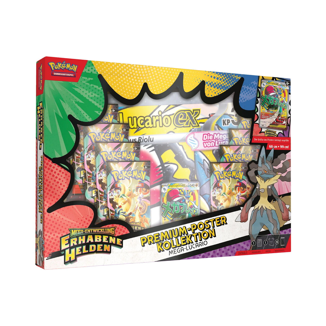 Mega-Entwicklung Erhabene Helden 2.5 - Mega-Lucario ex Premium-Poster Kollektion - DE Mega-Entwicklung Erhabene Helden 2.5 - Mega-Lucario ex Premium-Poster Kollektion - DE