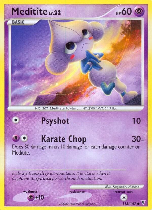 Meditite - 113/147 - Reverse Holo - EN