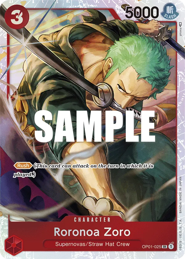 Roronoa Zoro - OP01-025 - Alternate Art ST10 Roronoa Zoro - OP01-025 - Alternate Art ST10