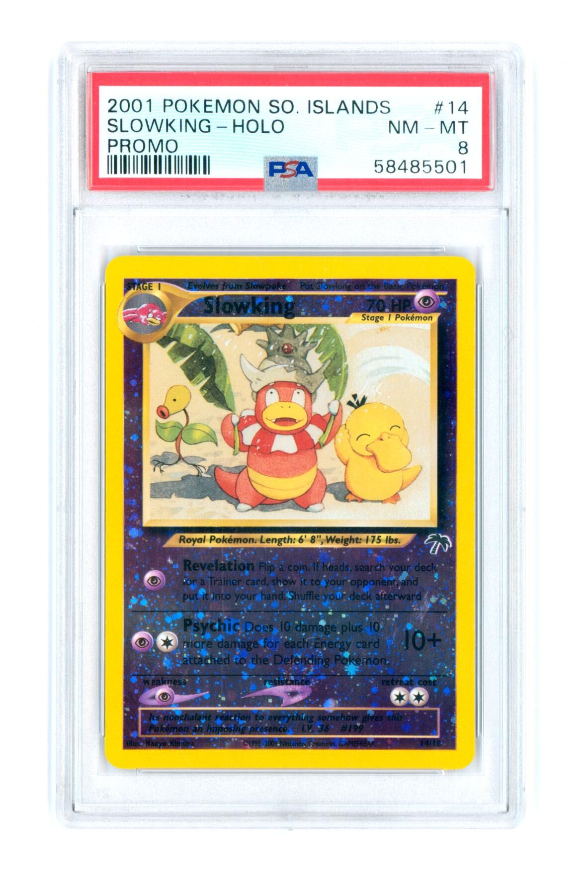 Slowking 14/18 - Holo - Promo - So. Islands - 2001 - PSA 8 NM-MT - Pokémon