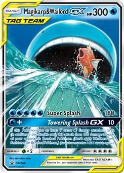 TAG TEAM Magikarp & Wailord GX SM166 - Pokémon XXL TCG