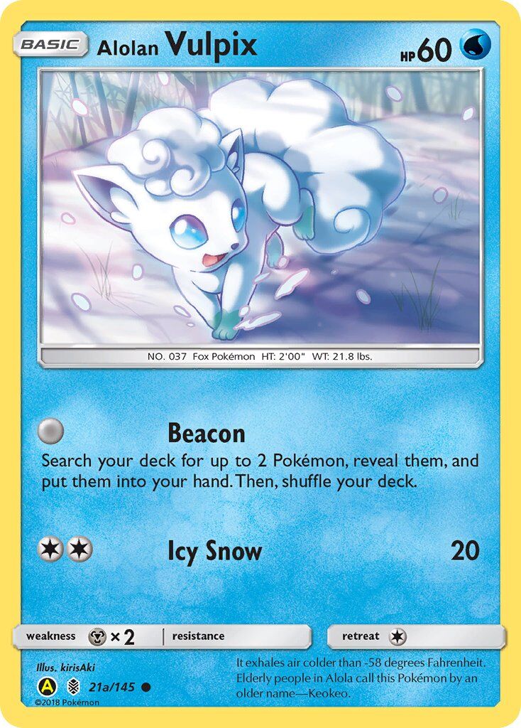 Alolan Vulpix - 21a/145 - EN Alolan Vulpix - 21a/145 - EN