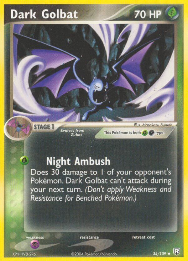 Dark Golbat - 34/109 - Reverse Holo - EN Dark Golbat - 34/109 - Reverse Holo - EN