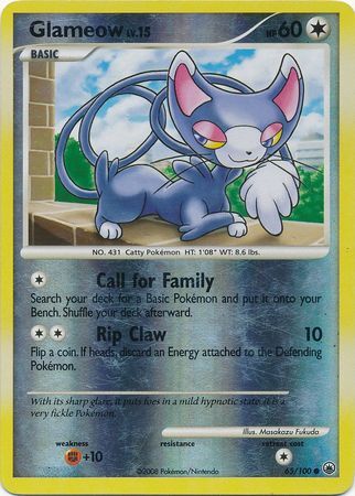 Glameow - 65/100 - Reverse Holo - EN Glameow - 65/100 - Reverse Holo - EN