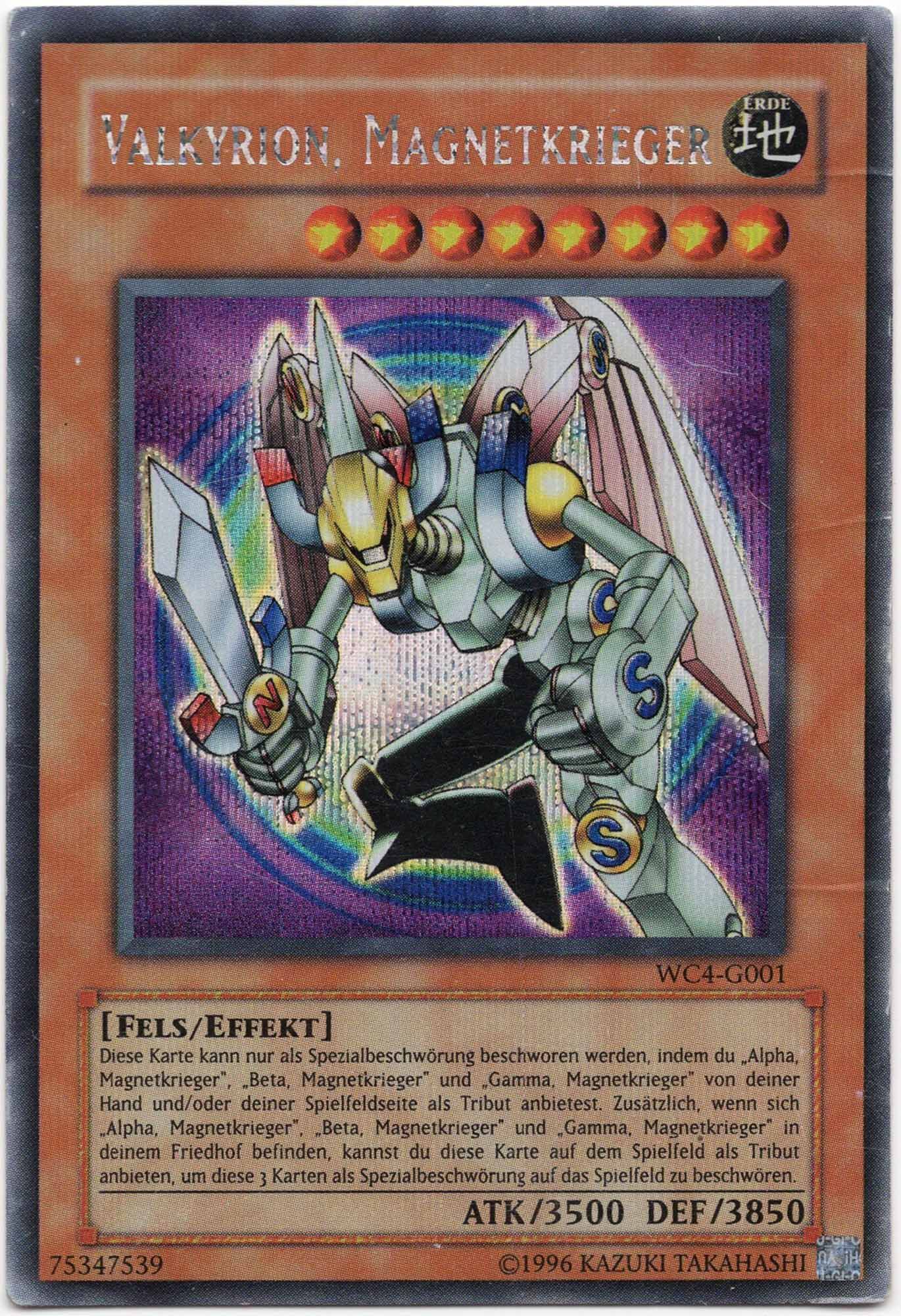 Valkyrion, Magnetkrieger - WC4-G001 - Prismatic Secret Rare (Heavily Played)