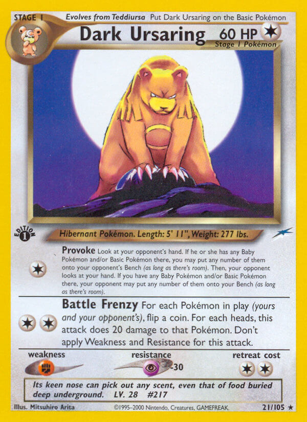 Dark Ursaring - 21/113 - 1st Edition - EN Dark Ursaring - 21/113 - 1st Edition - EN