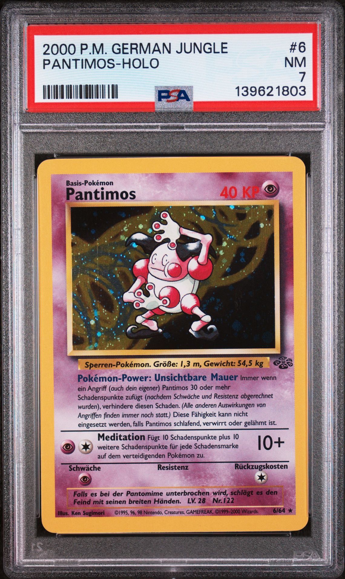 2000 POKEMON GERMAN JUNGLE #6 PANTIMOS-HOLO - NM 7 - Pokemon 2000 POKEMON GERMAN JUNGLE #6 PANTIMOS-HOLO - NM 7 - Pokemon