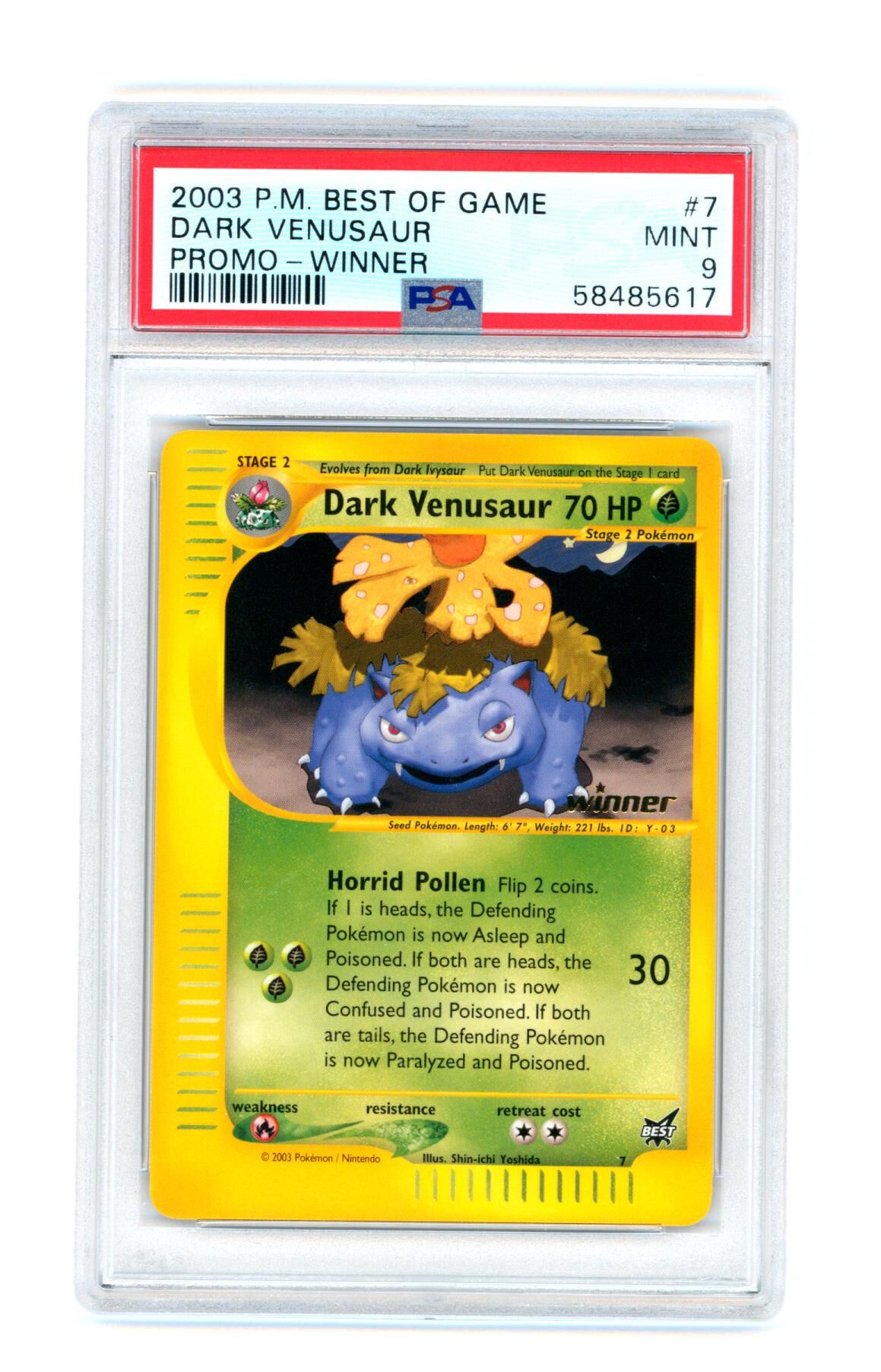 dark-venusaur-best-of-game-promo-7-winner-stamp-psa-9-mint-pokemon-58485617 Dark Venusaur - Best of Game Promo 7 - Winner Stamp - PSA 9 MINT - Pokémon