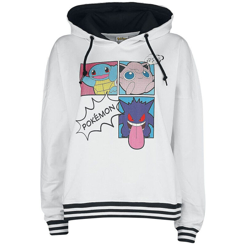 Pokémon Pop Art Group Kapuzenpullover weiss L Pokémon Pop Art Group Kapuzenpullover weiss L