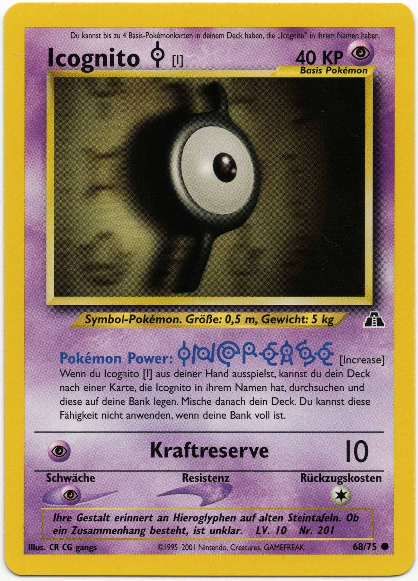 Icognito I - 68/75 - Pokémon TCG
