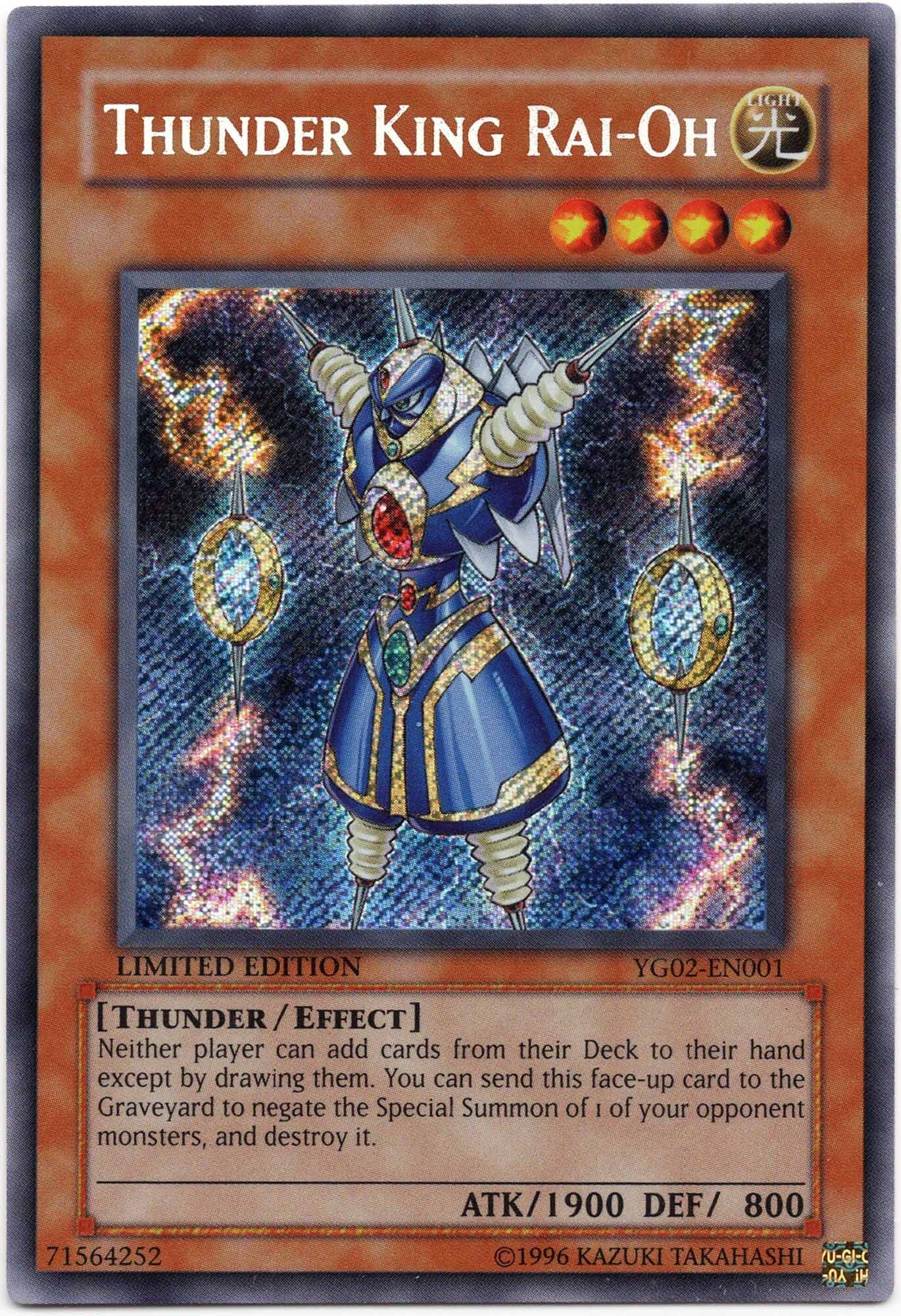 Thunder King Rai-Oh - YG02-EN001 - Secret Rare - Limited Edition (Moderately Played)