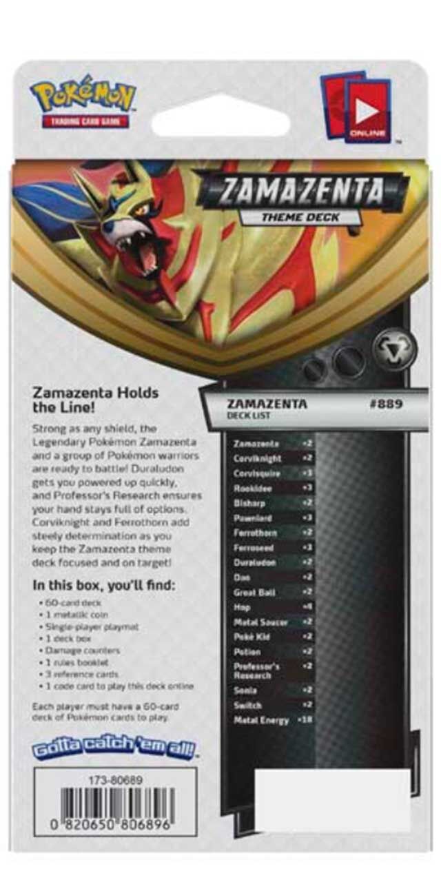 Pokémon Sword & Shield Rebel Clash Zamazenta Theme Deck