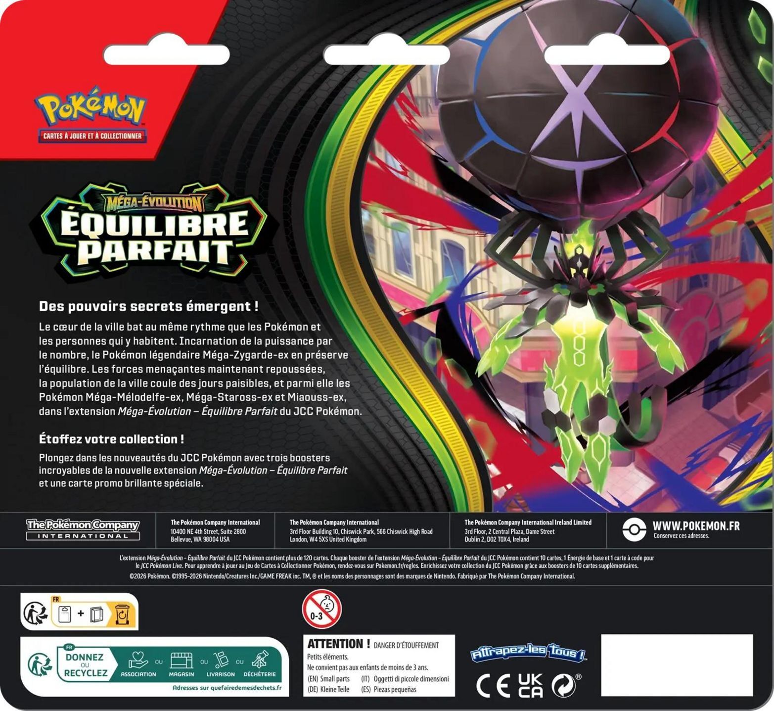 Pokémon JCC: Méga-Évolution (ME03) - Triple Booster Pack Équilibre Parfait Germignon - FR
