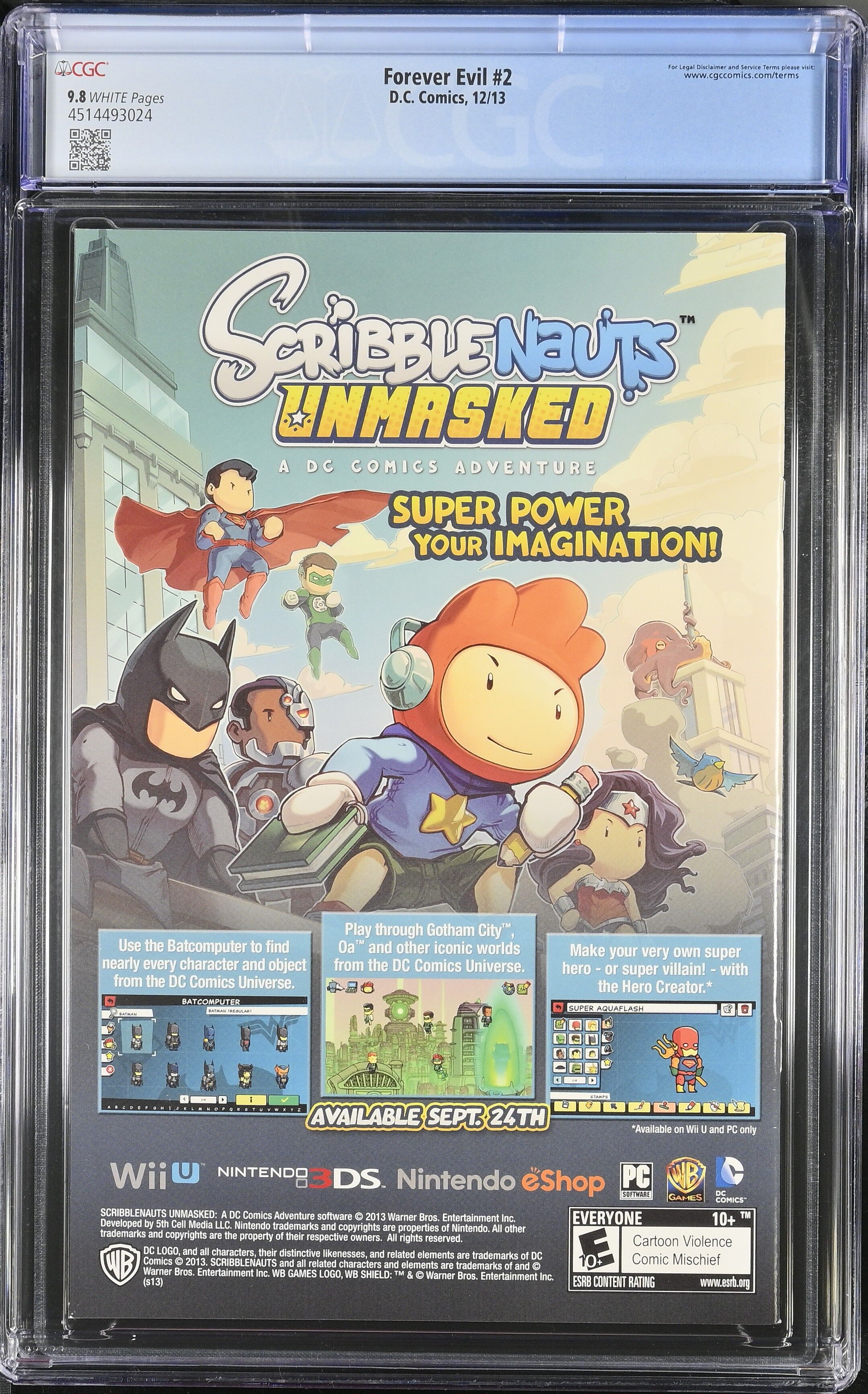 Forever Evil #2 CGC 9.8 Top Pop!