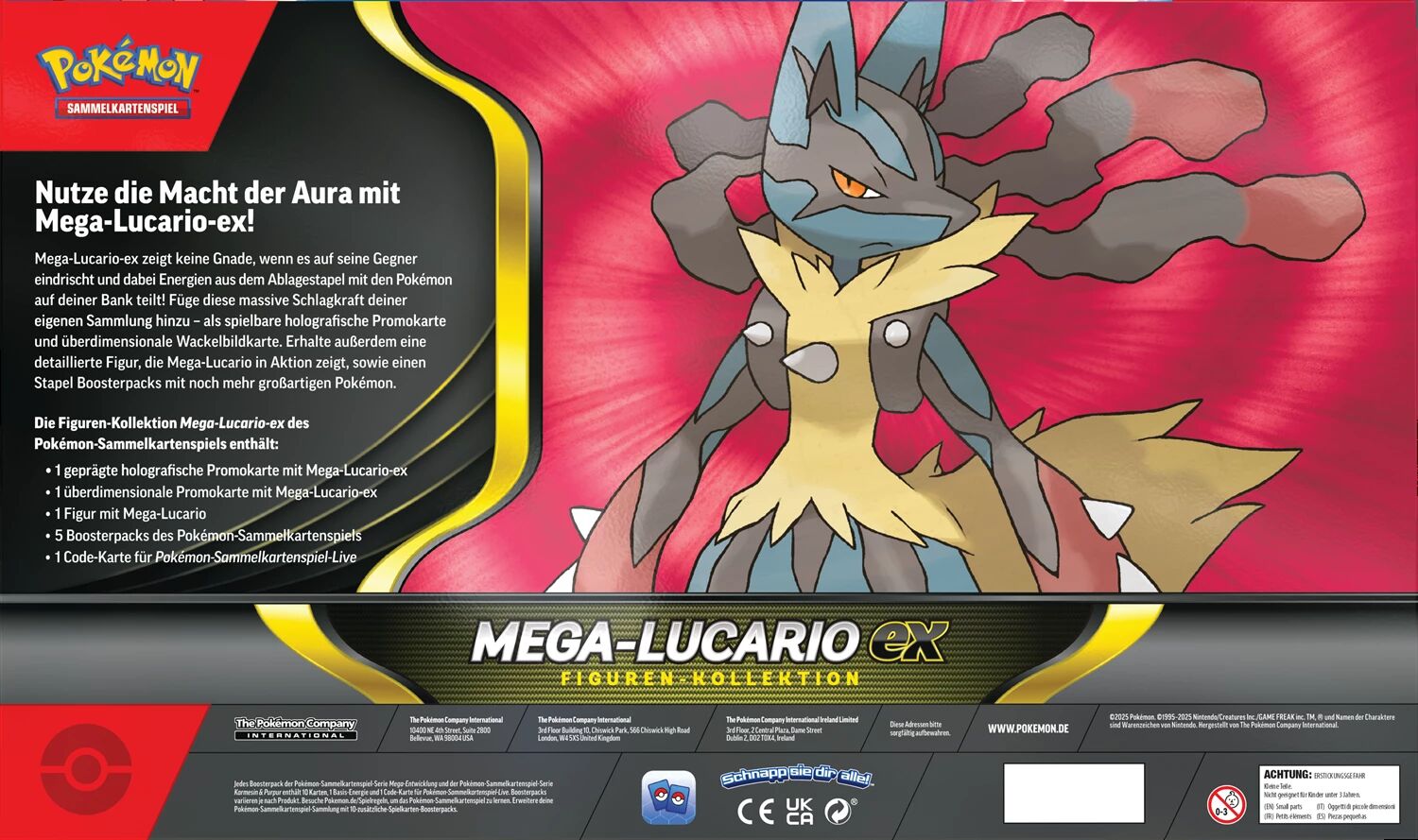 Pokémon TCG: Mega-Lucario ex Figuren Kollektion - DE