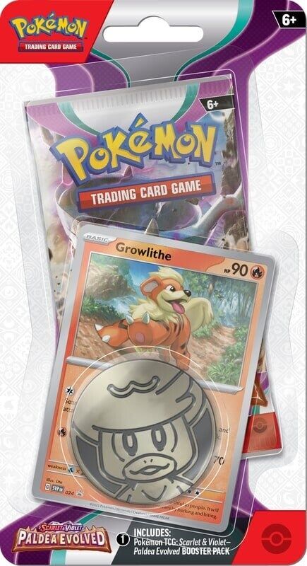 Pokémon TCG: Scarlet & Violet - Paldea Evolved Growlithe Checklane Blister - EN Pokémon TCG: Scarlet & Violet - Paldea Evolved Growlithe Checklane Blister - EN