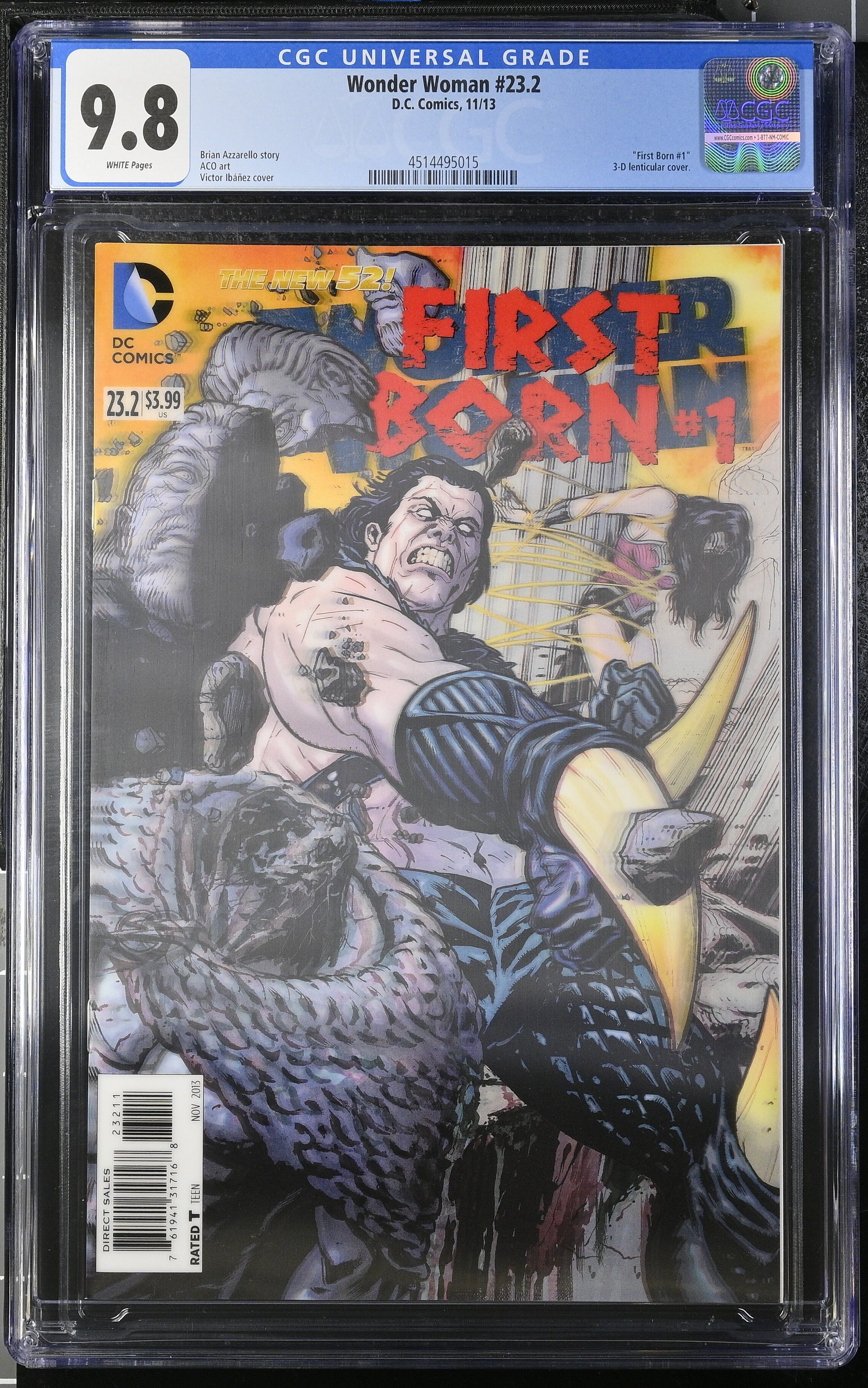Wonder Woman #23.2 CGC 9.8 3D Lenticular Cover Top Pop! Wonder Woman #23.2 CGC 9.8 3D Lenticular Cover Top Pop!