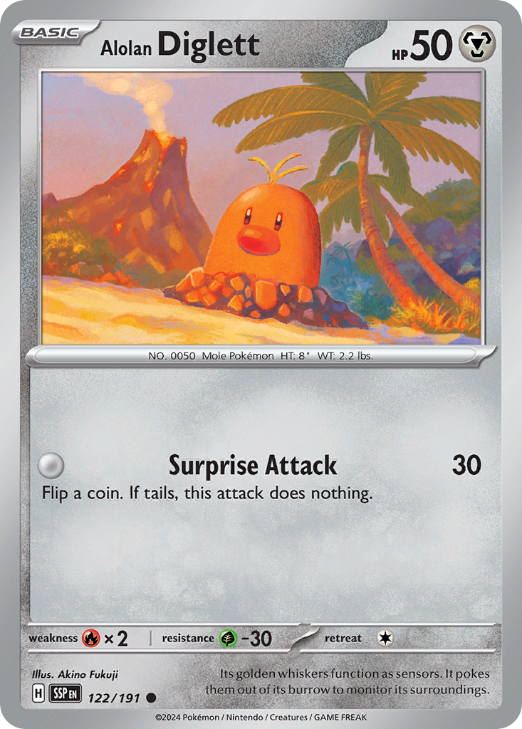 Alolan Diglett - 122/191 - EN Alolan Diglett - 122/191 - EN