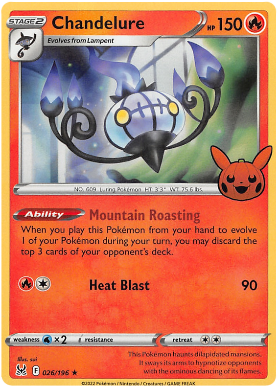 Chandelure - LOR 26 - Trick or Trade 2023 Stamp - EN