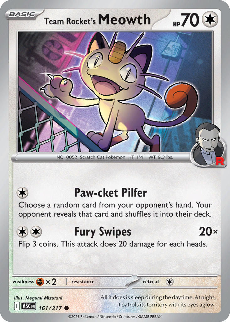 Team Rocket’s Meowth - 161/217 - EN
