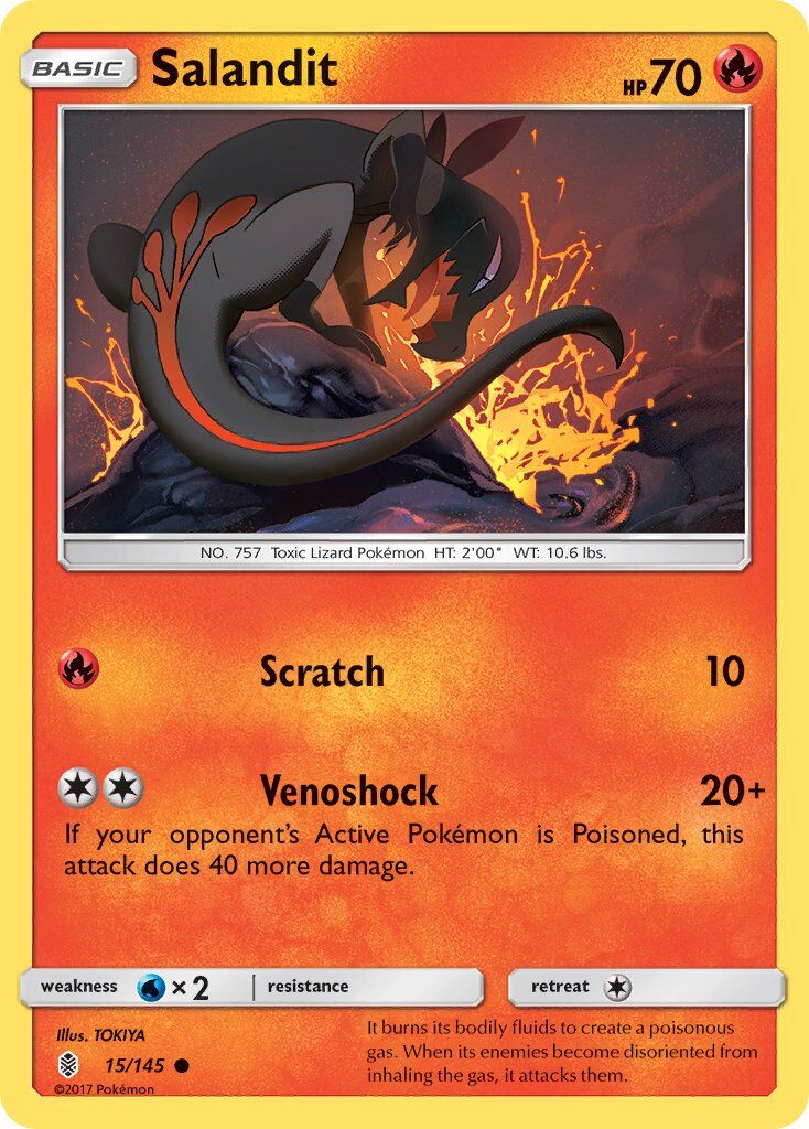 Salandit - 15/145 - Pokémon TCG - Lightly Played - EN