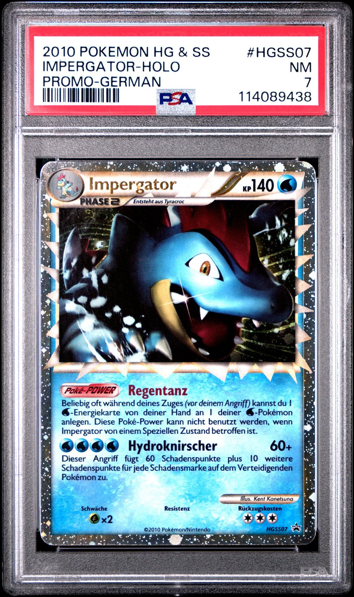 2010 POKEMON HEARTGOLD & SOULSILVER PROMO HGSS07 IMPERGATOR-HOLO GERMAN - PSA 7 NM - Pokémon