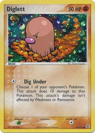 Diglett - 61/112 - Reverse Holo - EN Diglett - 61/112 - Reverse Holo - EN