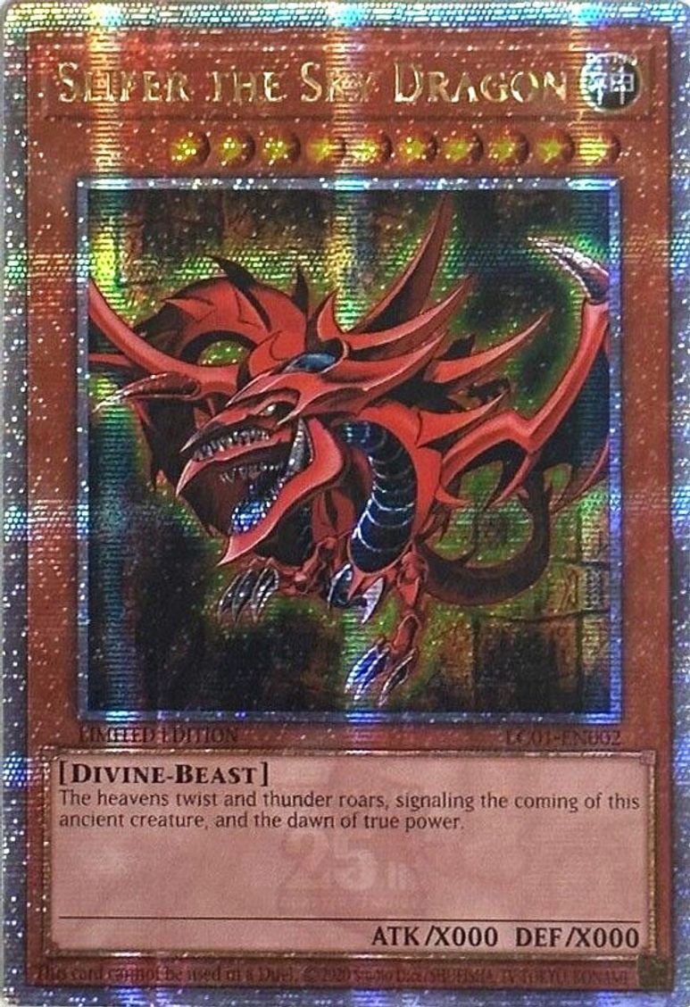 Slifer the Sky Dragon - LC01-EN002 - Quarter Century Secret Rare Slifer the Sky Dragon - LC01-EN002 - Quarter Century Secret Rare