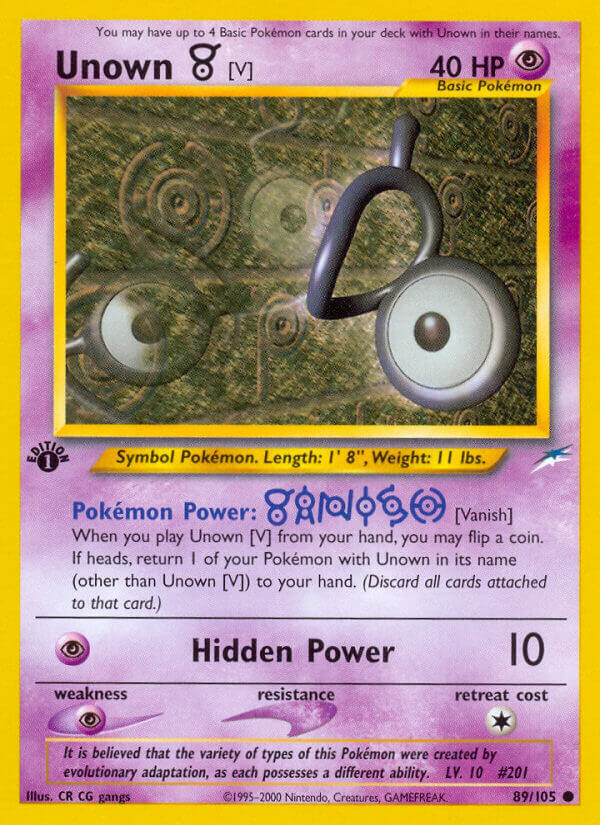 Unown V - 89/113 - 1st Edition - EN