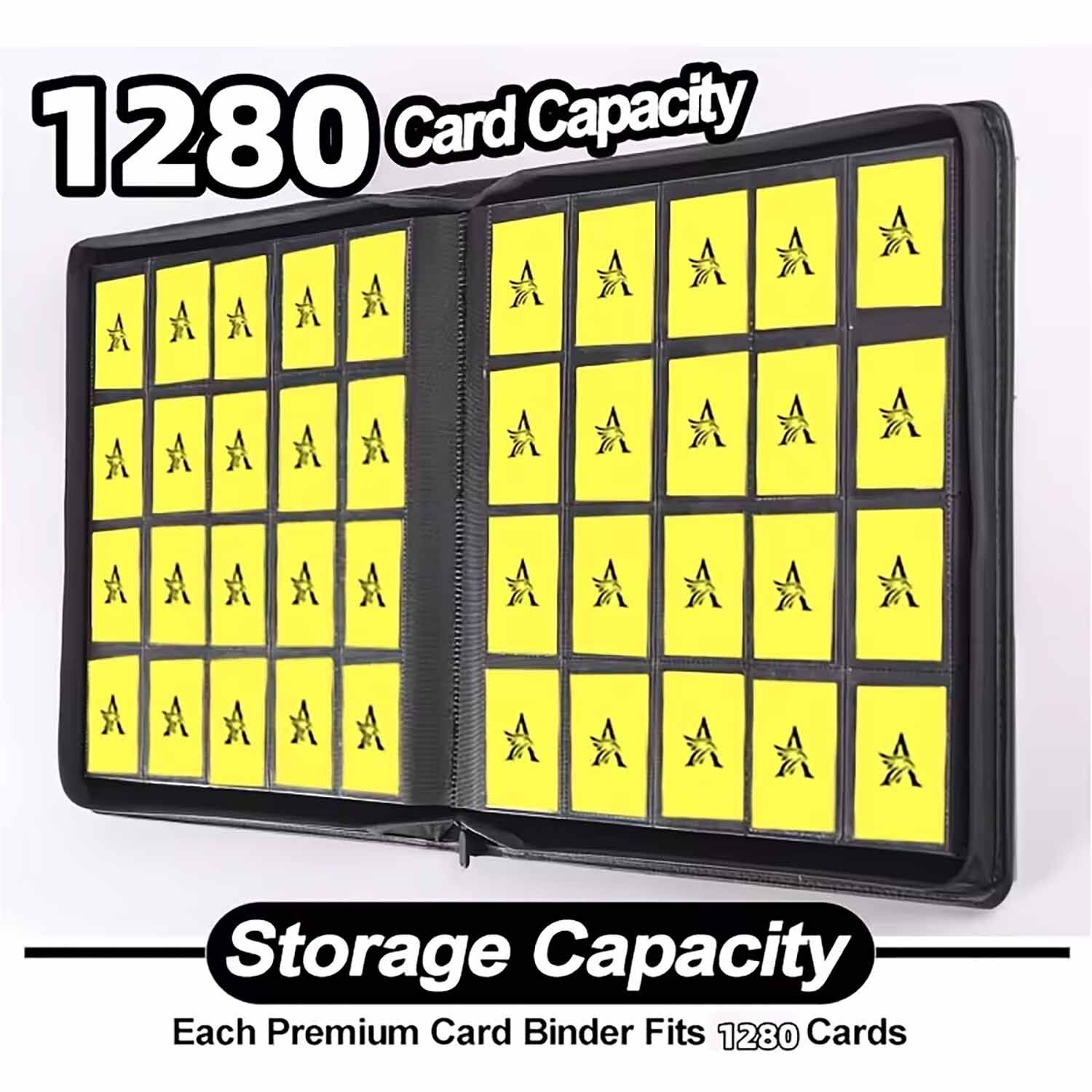 Giga ZipBinder Ordner 20-Pocket Schwarz (1280 Cards)