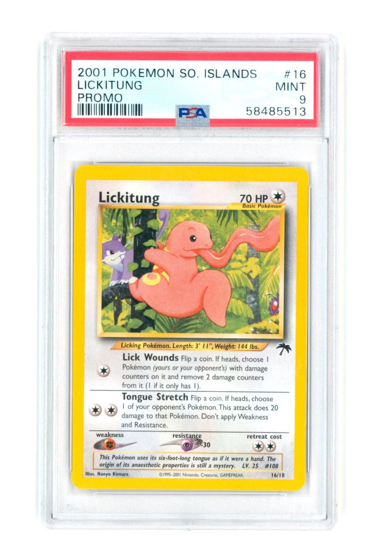 Lickitung 16/18 - Promo - So. Islands - 2001 - PSA 9 MINT - Pokémon
