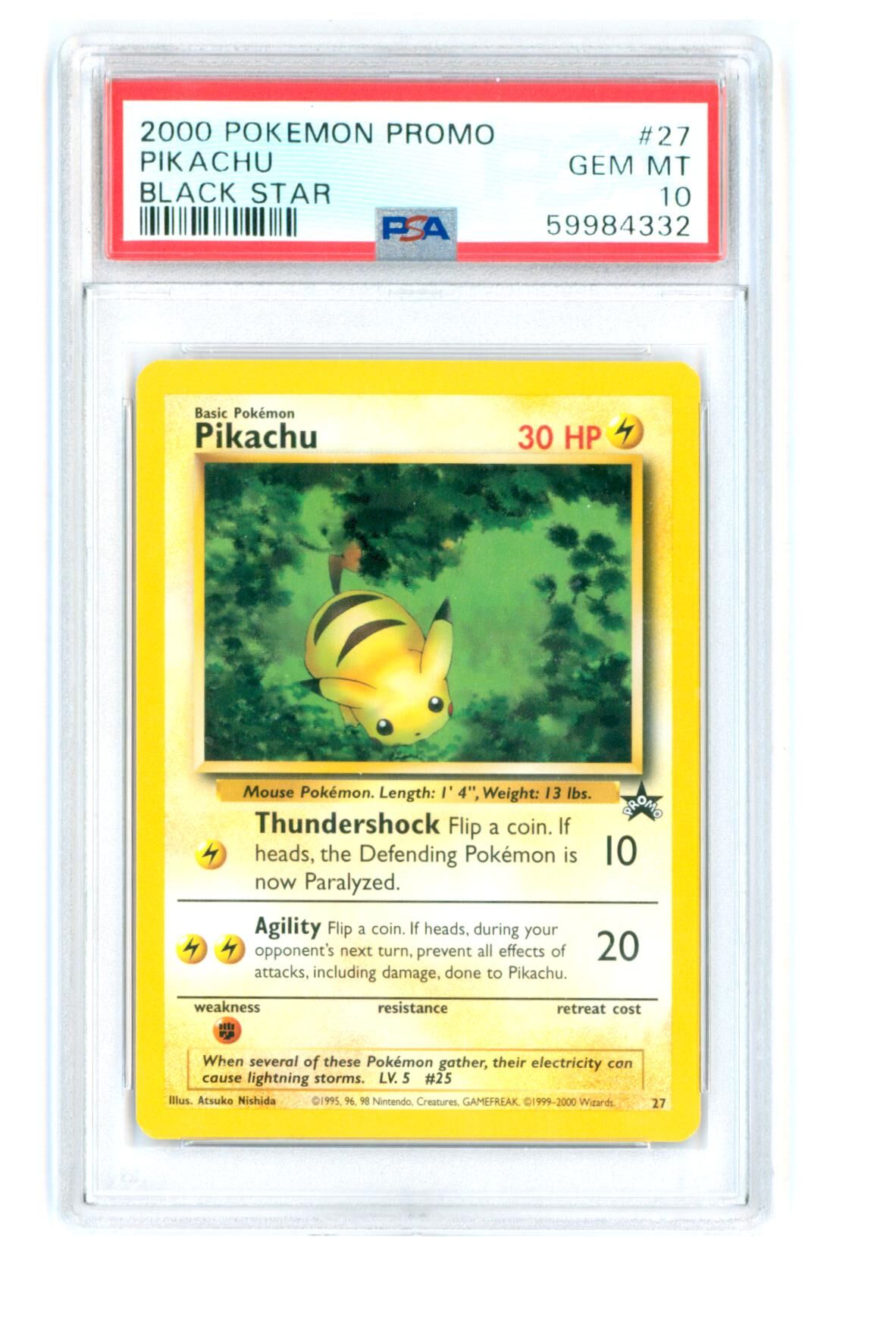 Pikachu 27 - Black Star Promo - PSA 10 GEM-MT - Pokemon