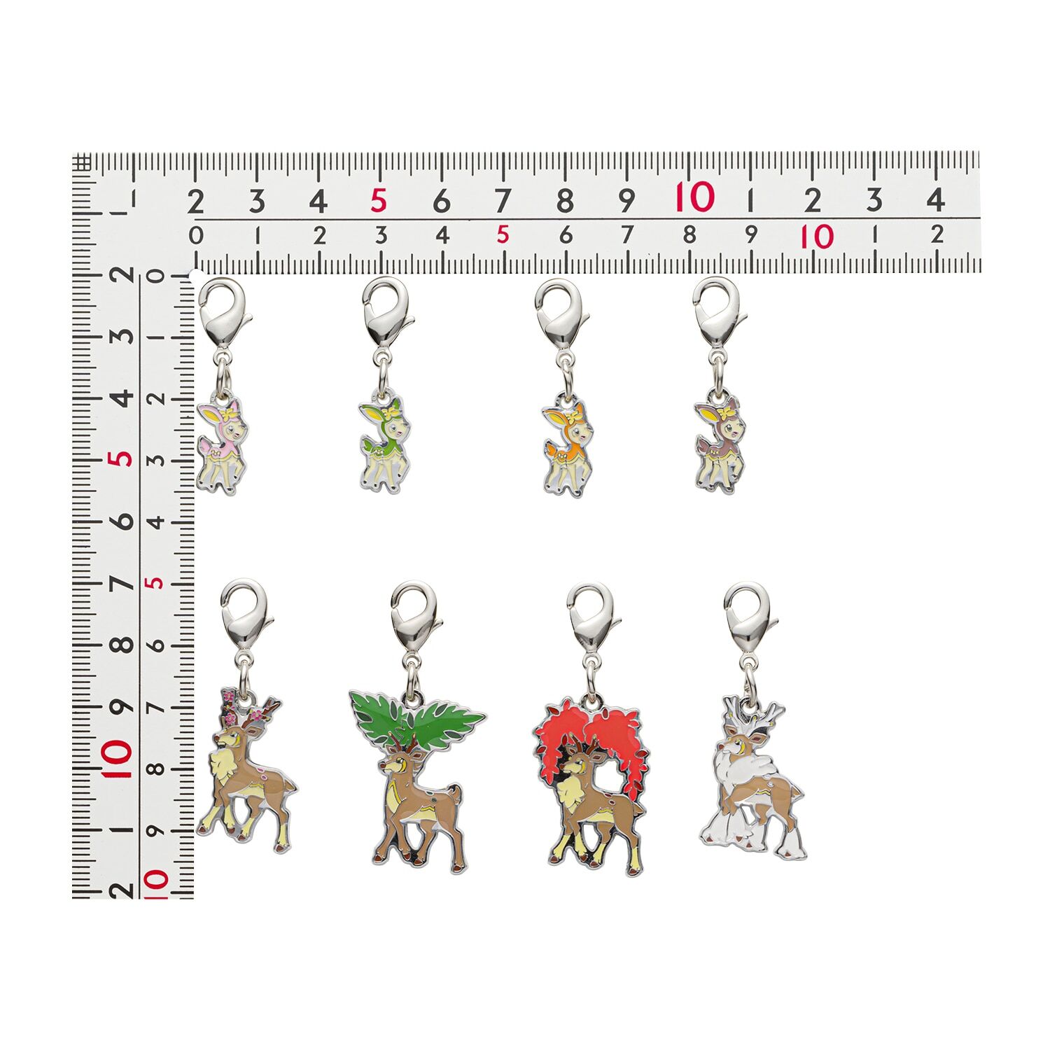 Pokemon Center - Deerling, Sawsbuck Schlüsselanhänger - 8 Stück