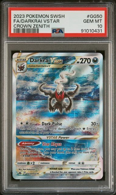Darkrai VSTAR #GG50 - Sword And Shield Crown Zenith - PSA 10 GEM-MT - Pokemon Darkrai VSTAR #GG50 - Sword And Shield Crown Zenith - PSA 10 GEM-MT - Pokemon