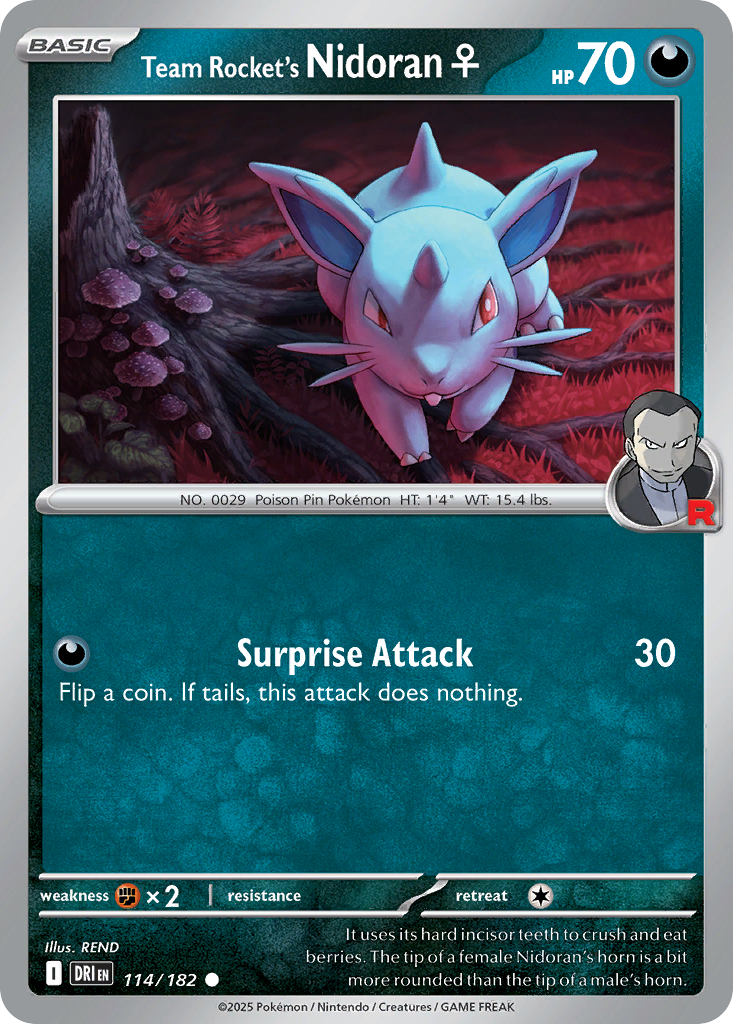 Team Rocket’s Nidoran Female - 114/182 - EN