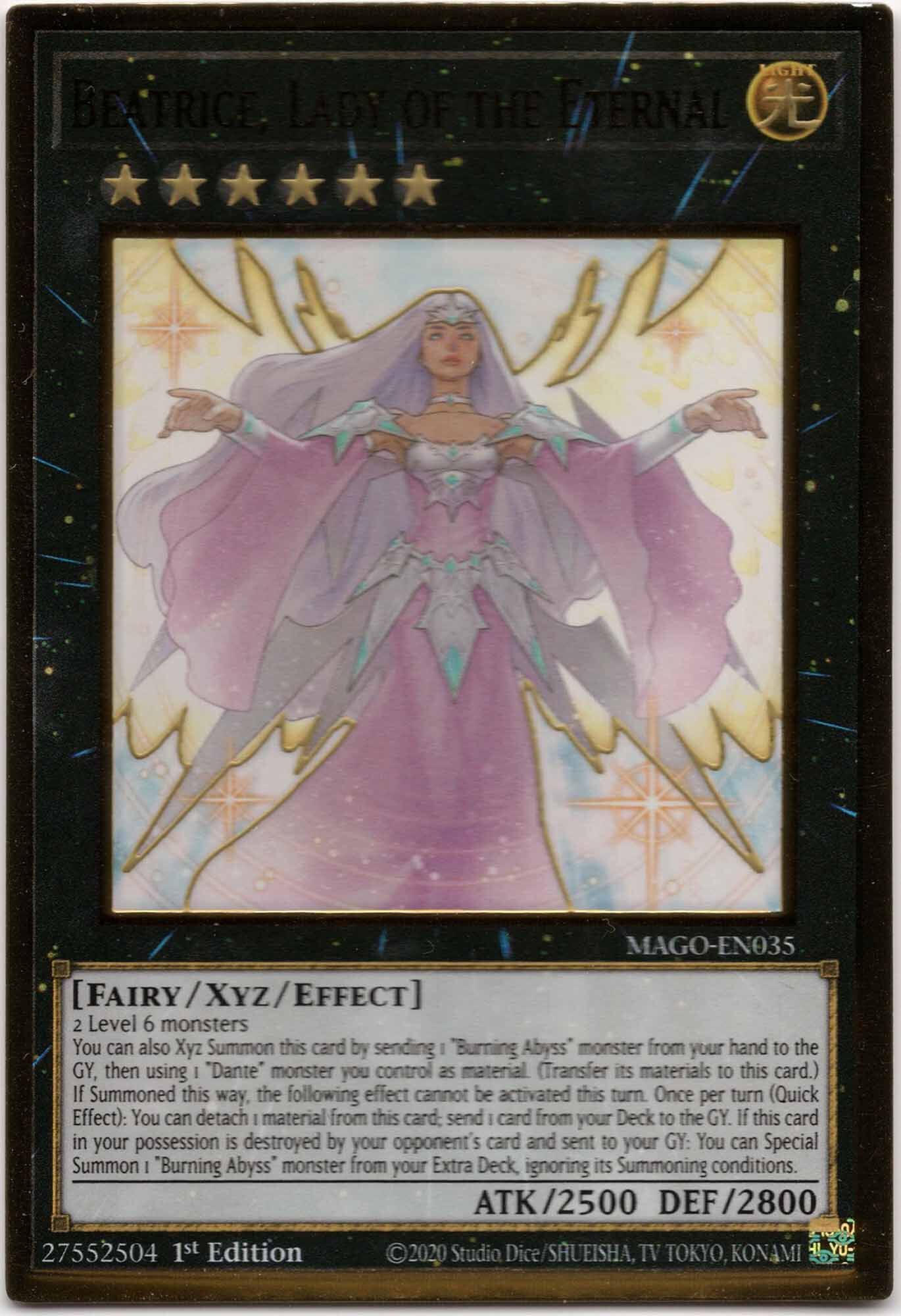 Beatrice, Lady of the Eternal - MAGO-EN035 - Premium Gold Rare - 1st Edition (Near Mint)