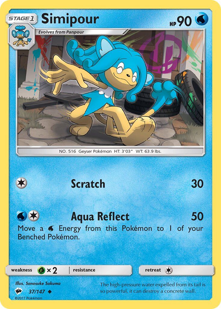 simipour-37-147-pokemon-tcg-lightly-played-en Simipour - 37/147 - Pokémon TCG - Lightly Played - EN