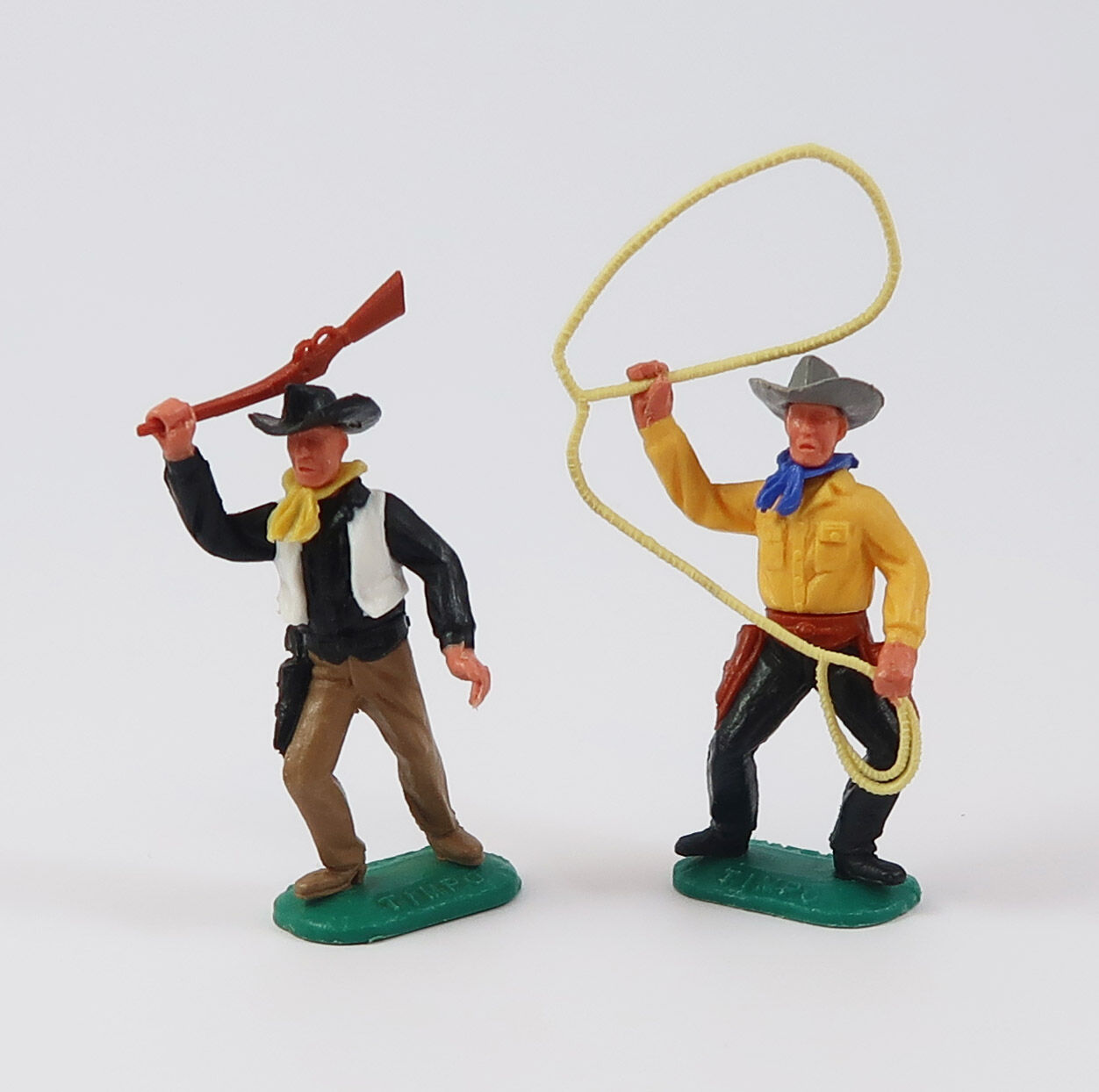 Timpo 2 Cowboys mit Gewehr und Lasso