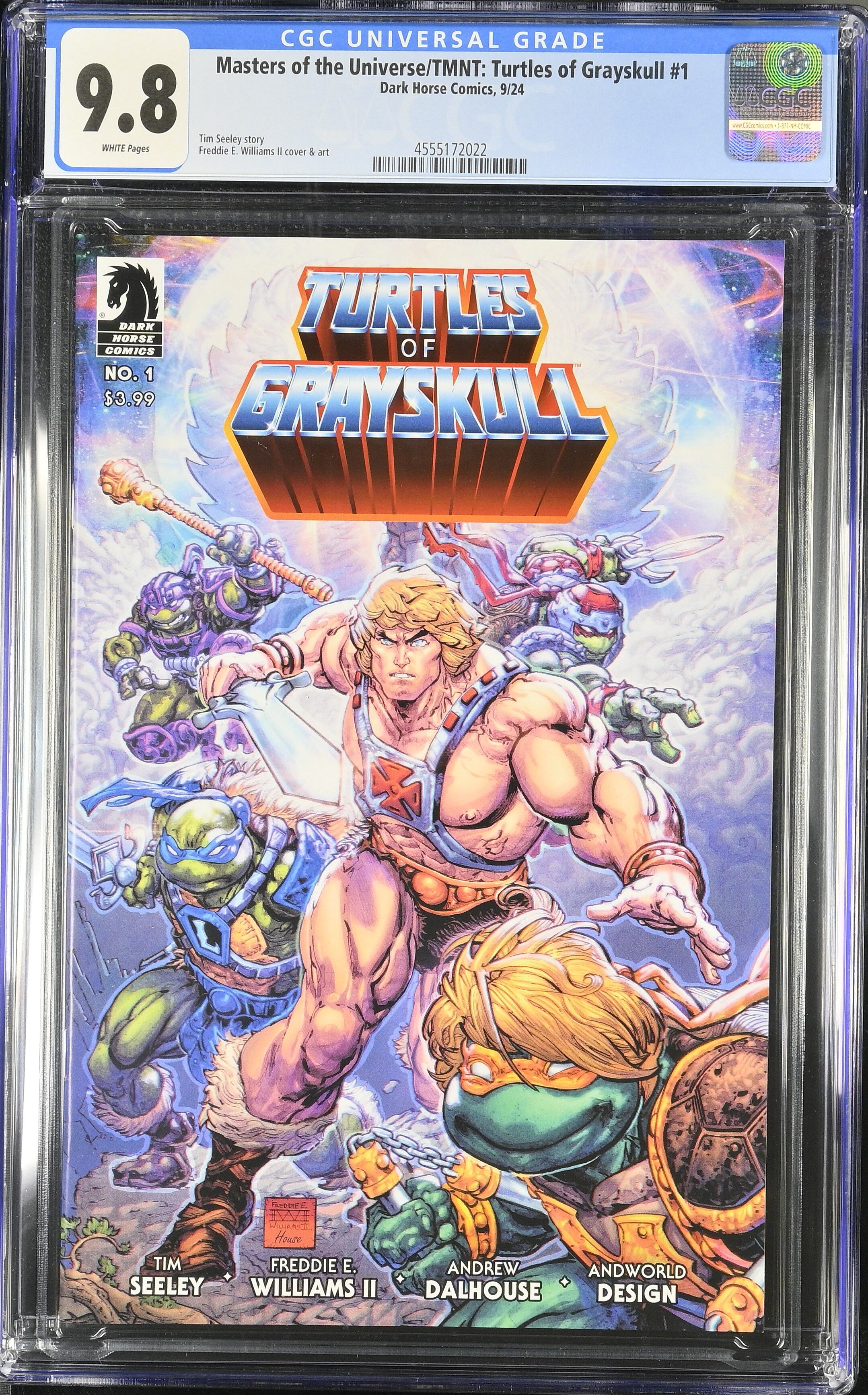 Masters of the Universe/TMNT: Turtles of Grayskull #1 CGC 9.8 Top Pop! Masters of the Universe/TMNT: Turtles of Grayskull #1 CGC 9.8 Top Pop!
