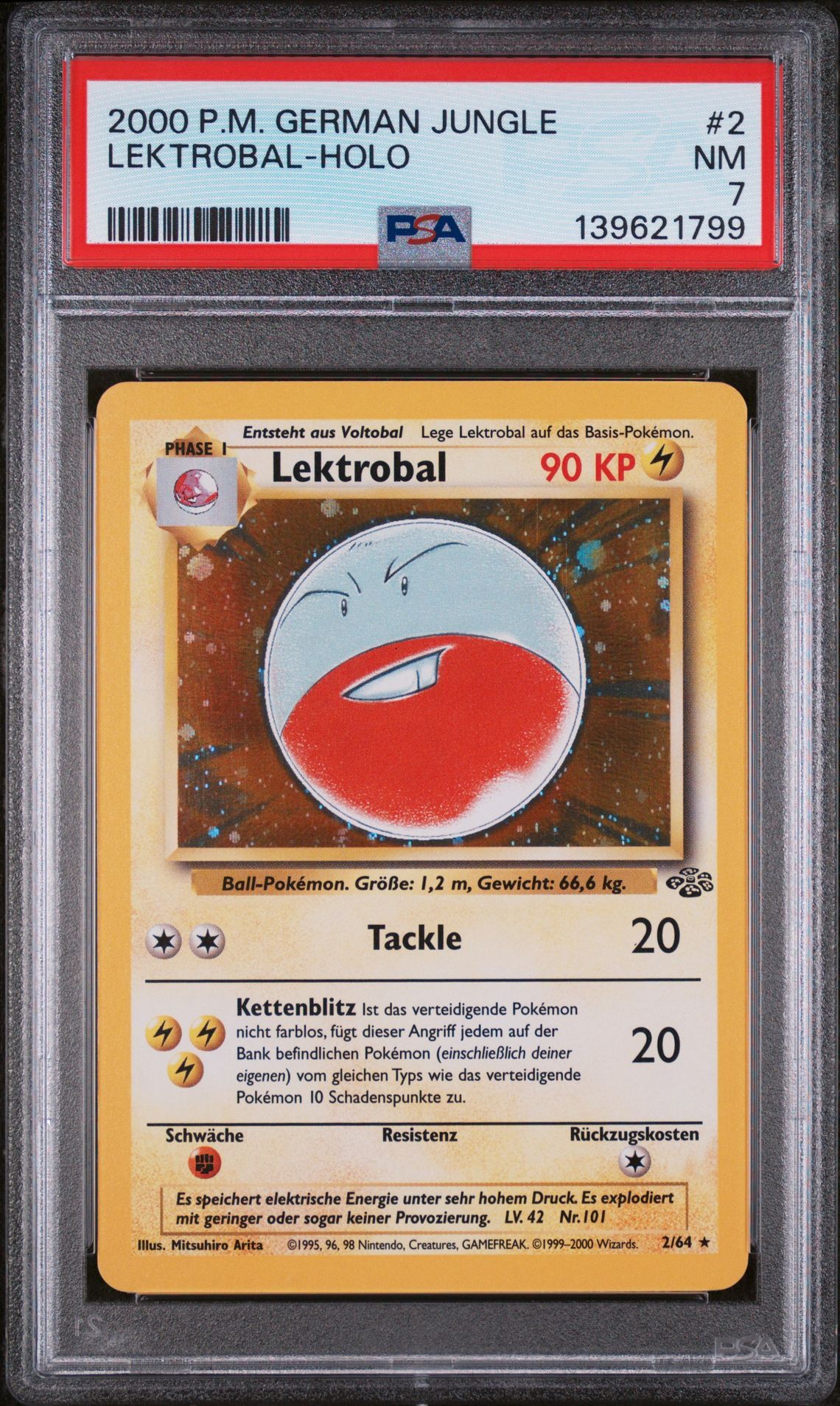2000 POKEMON GERMAN JUNGLE #2 LEKTROBAL-HOLO - NM 7 - Pokemon 2000 POKEMON GERMAN JUNGLE #2 LEKTROBAL-HOLO - NM 7 - Pokemon