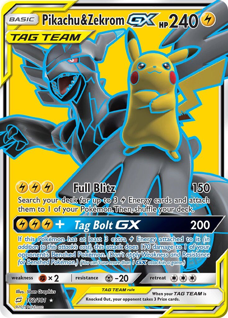 Pikachu & Zekrom-GX - 162/181 - EN Pikachu & Zekrom-GX - 162/181 - EN